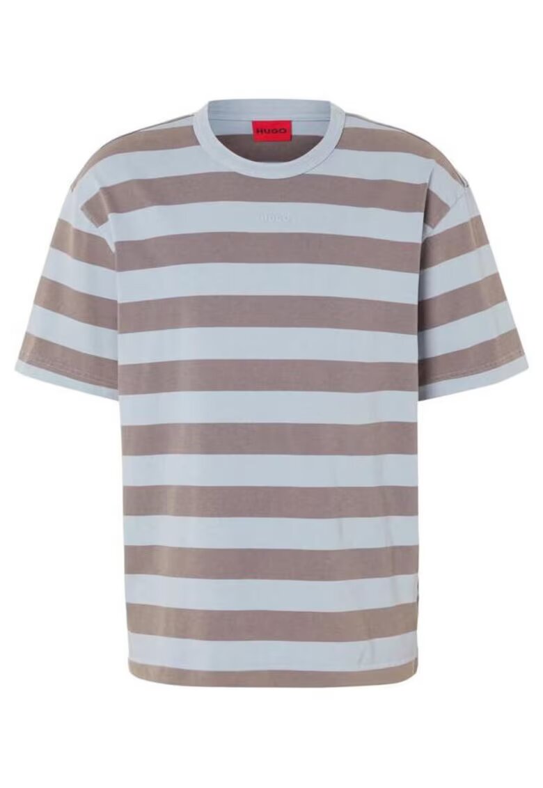Hugo Tricou cu model in dungi - Albastru azur