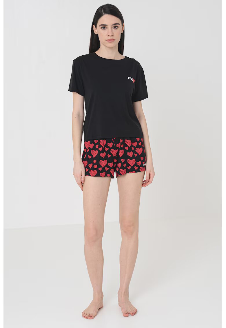 Hugo Tricou de pijama din amestec de modal Nikka - Negru