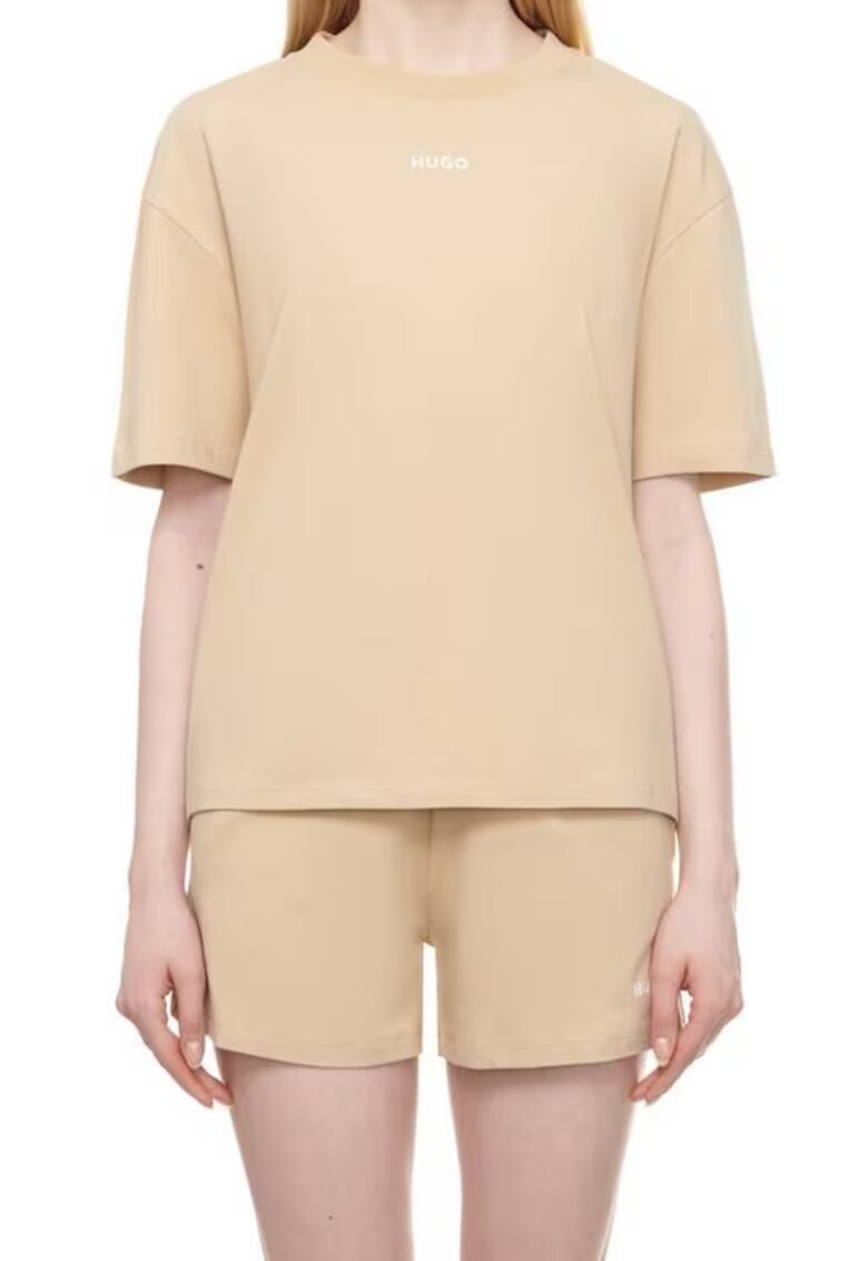 Hugo Tricou din amestec de modal cu logo discret