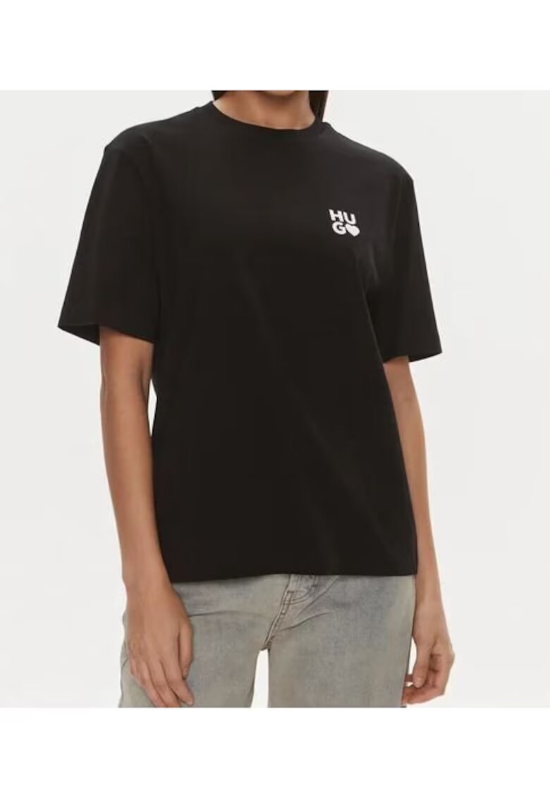 Hugo Tricou din bumbac cu logo discret