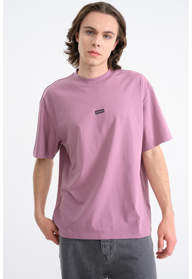 Hugo Tricou lejer din bumbac Nalono - Violet prafuit