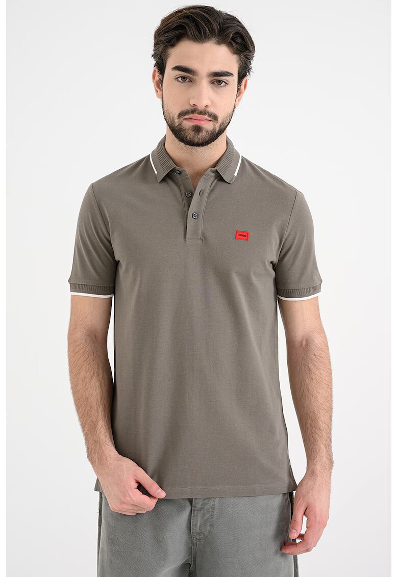 Hugo Tricou polo slim fit Deresino - Maro taupe