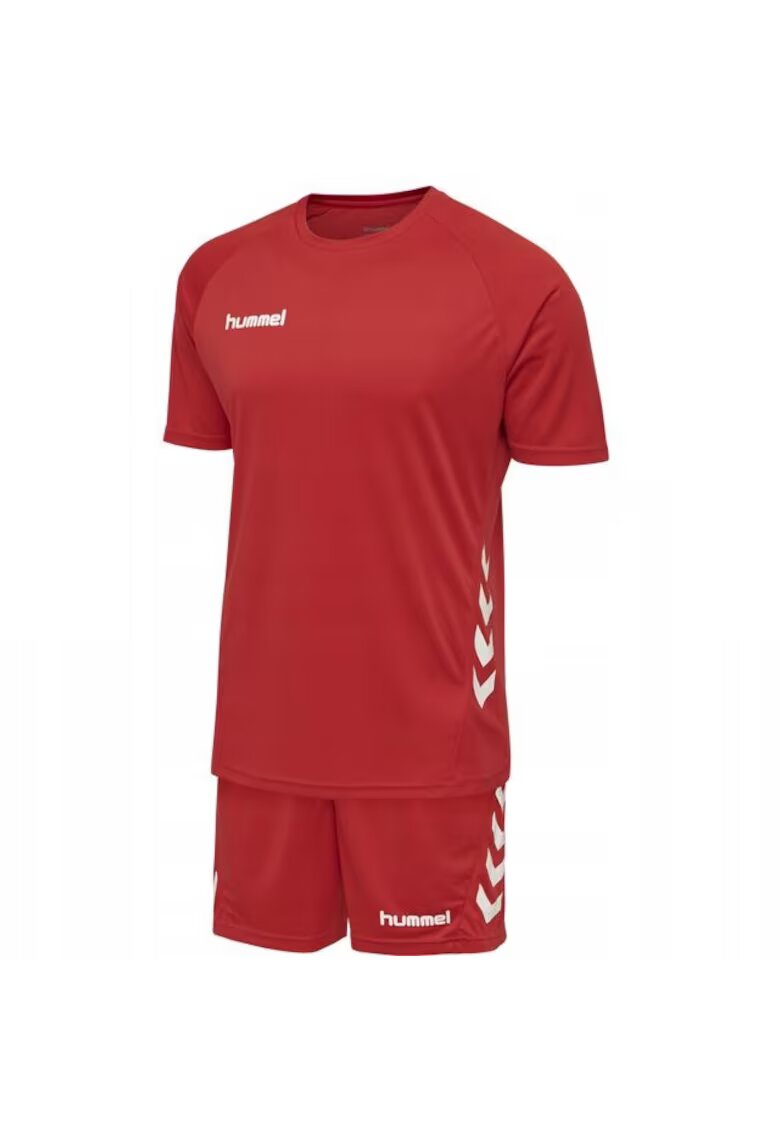 Hummel Set tricou si pantaloni scurti barbati - Poliester - Rosu