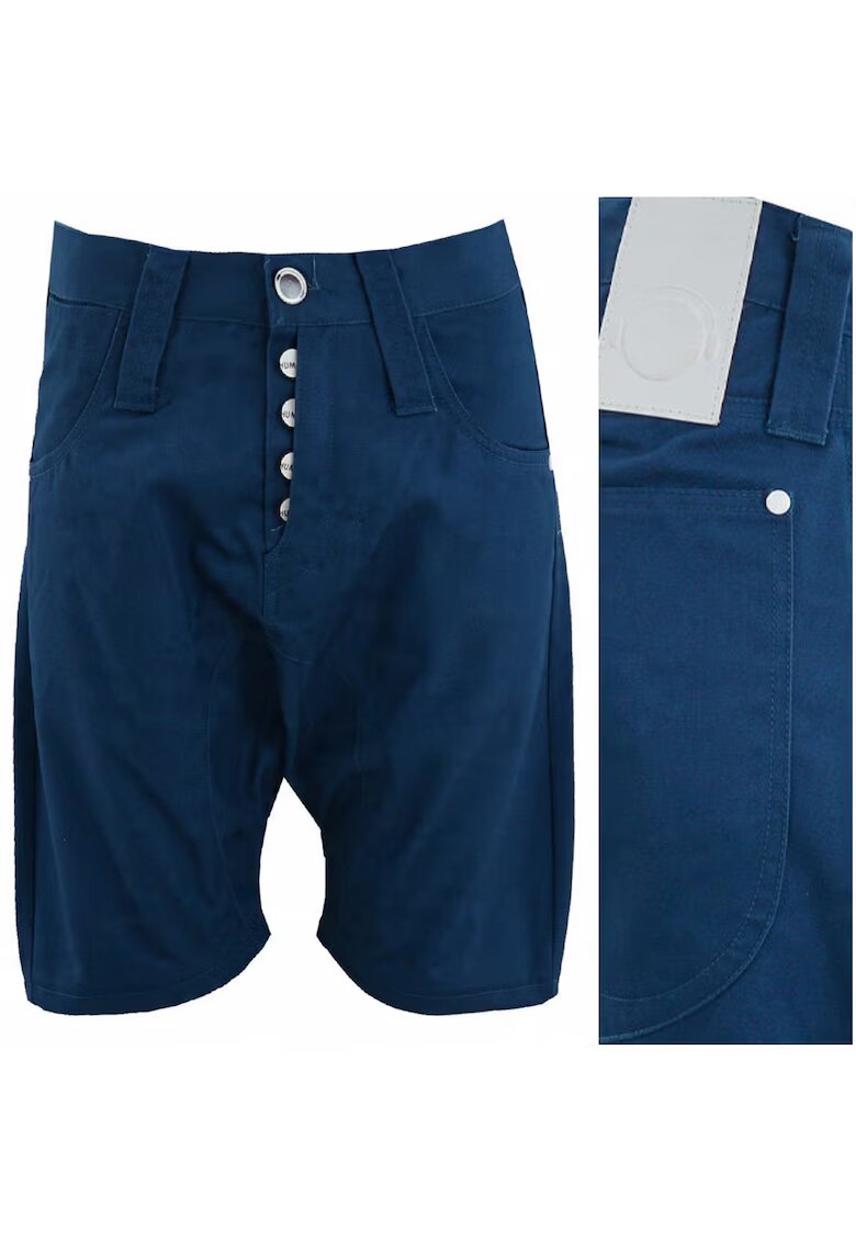 Humor Pantaloni Scurti Barbati - Lago - Marime M - Albastru - Croi Slim Fit - Stil Conic / Ajustat - Inaltime Talie Medie / Regulata - Inchidere Nasturi