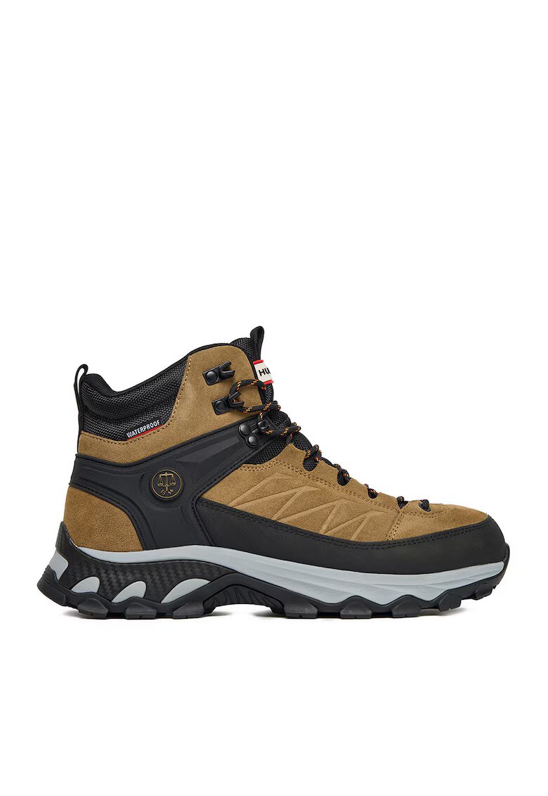 Hunter Ghete barbati trekking piele naturala - Negru/Maro