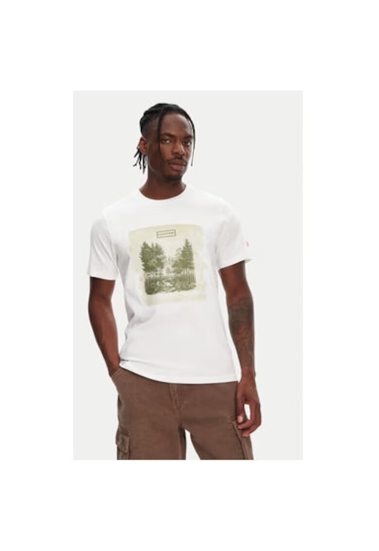 Hunter Tricou barbati HARM0033251 - Bumbac - Alb - Alb