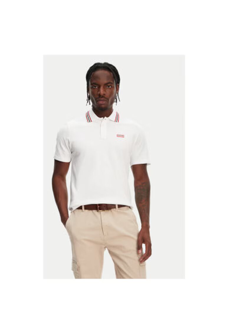 Hunter Tricou polo barbati HARM0037242 - Bumbac - Alb - Alb
