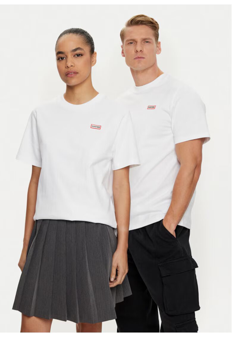 Hunter Tricou unisex - 304761379 - Bumbac - Alb - Alb