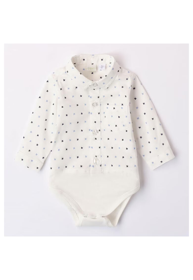 I Do Camasa cu imprimeu pentru bebe baiatel - 4.7187 - Alb/Albastru