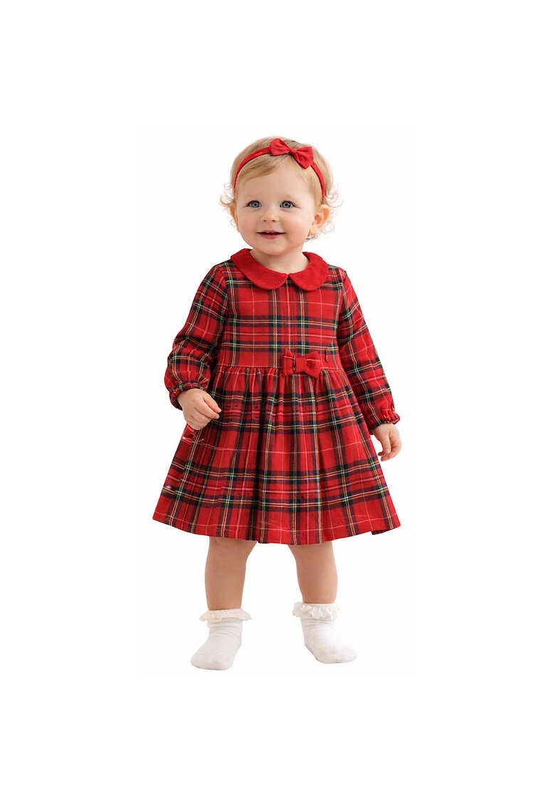 I Do Rochie Craciun fetita iDO carouri rosii - cu fermoar ascuns Rosu