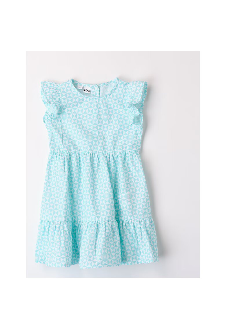 I Do Rochie cu imprimeu floral pentru fete - 4.8758 - Multicolor - Alb/Aqua