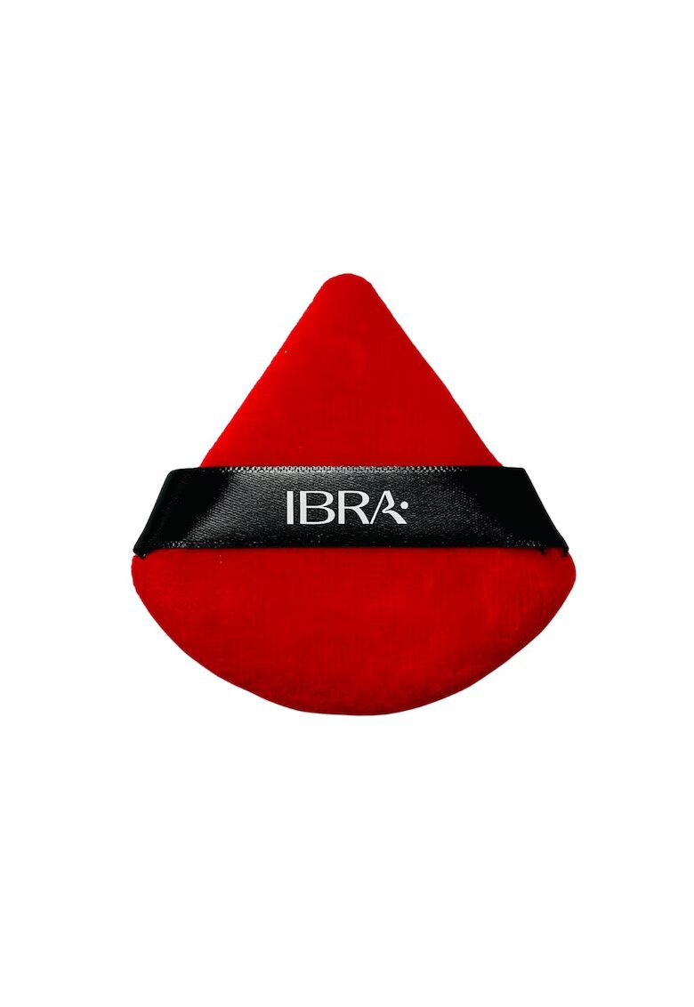 Ibra Aplicator pudra triunghiular - material moale - rosu - 1 bucata