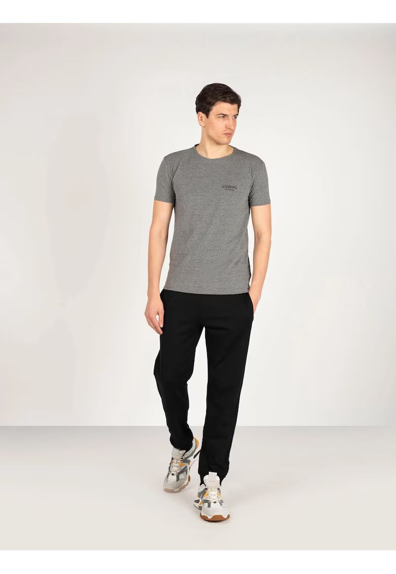 Iceberg Tricou slim fit cu decolteu la baza gatului -