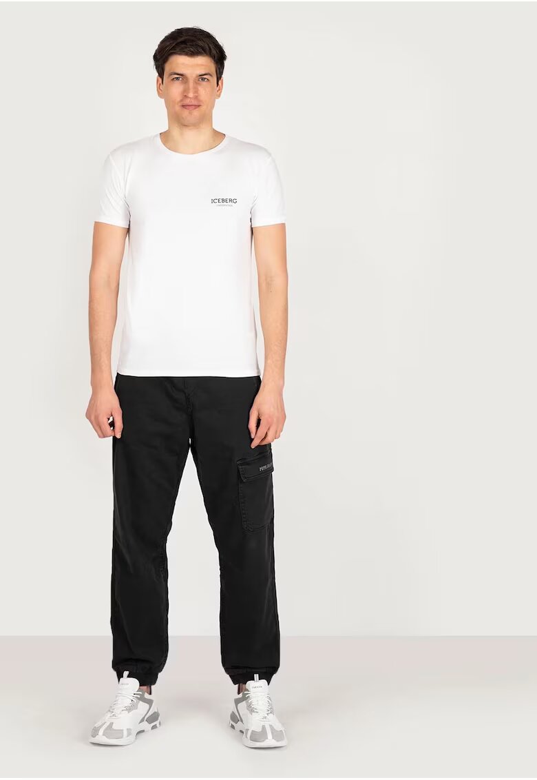 Iceberg Tricou slim fit cu decolteu la baza gatului -