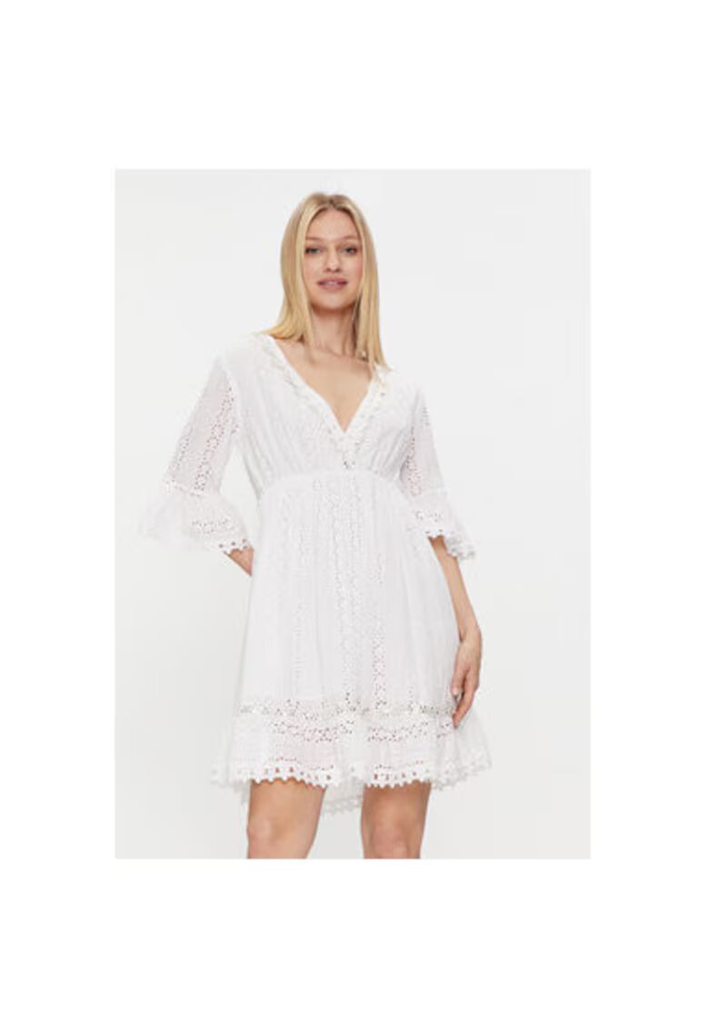 ICONIQUE Rochie dama - 303756246 - Bumbac - Alb - Alb