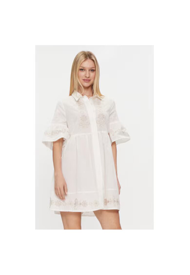 ICONIQUE Rochie dama - 303756291 - Bumbac - Alb - Alb