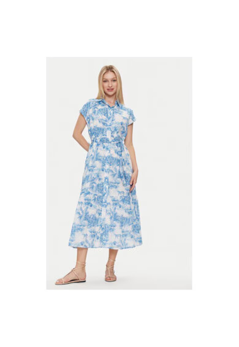 ICONIQUE Rochie dama - 303756888 - Bumbac - Albastru - Albastru