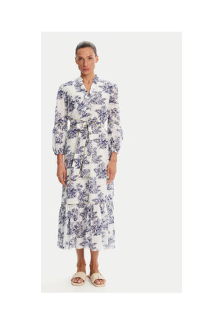 ICONIQUE Rochie de vara - Alb si Albastru - 100% bumbac