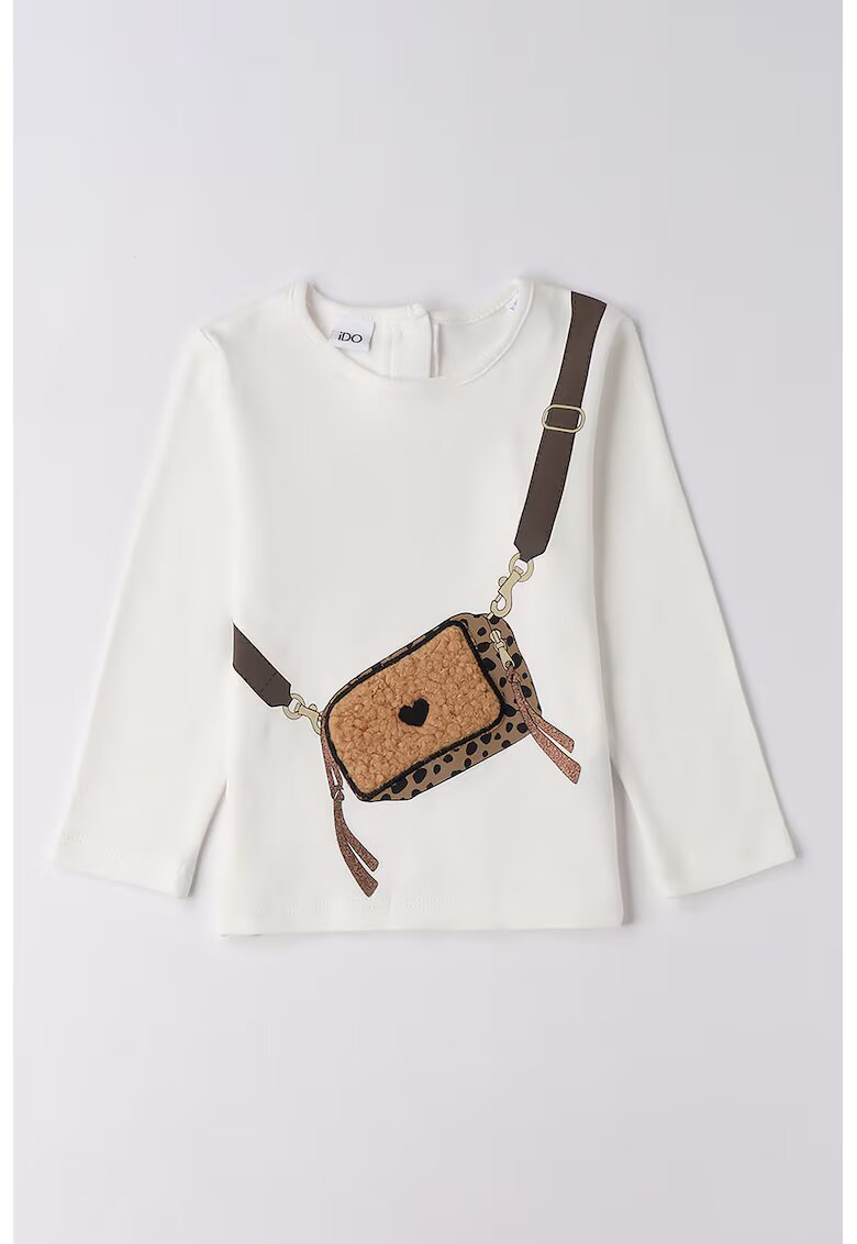 IDO Bluza cu imprimeu grafic - Crem