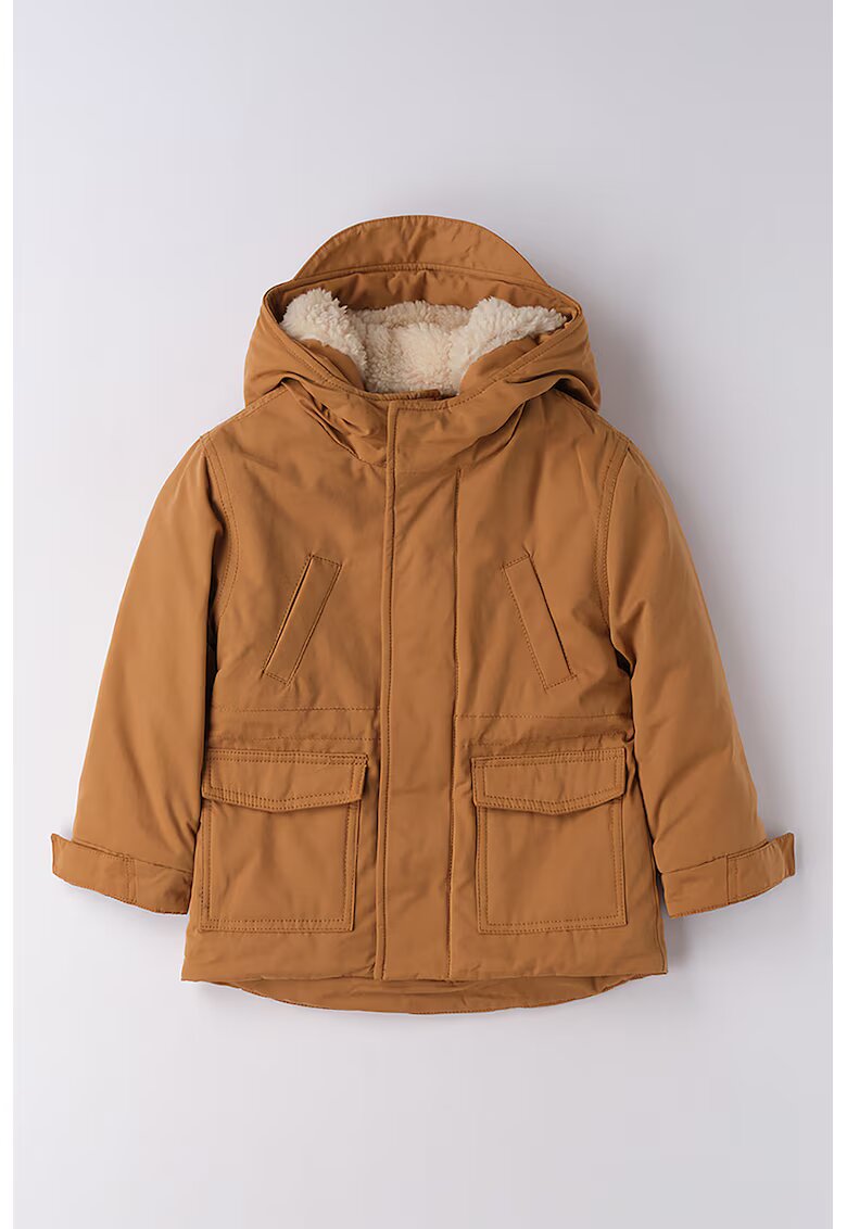 IDO Geaca parka cu captuseala din plus - Caramel