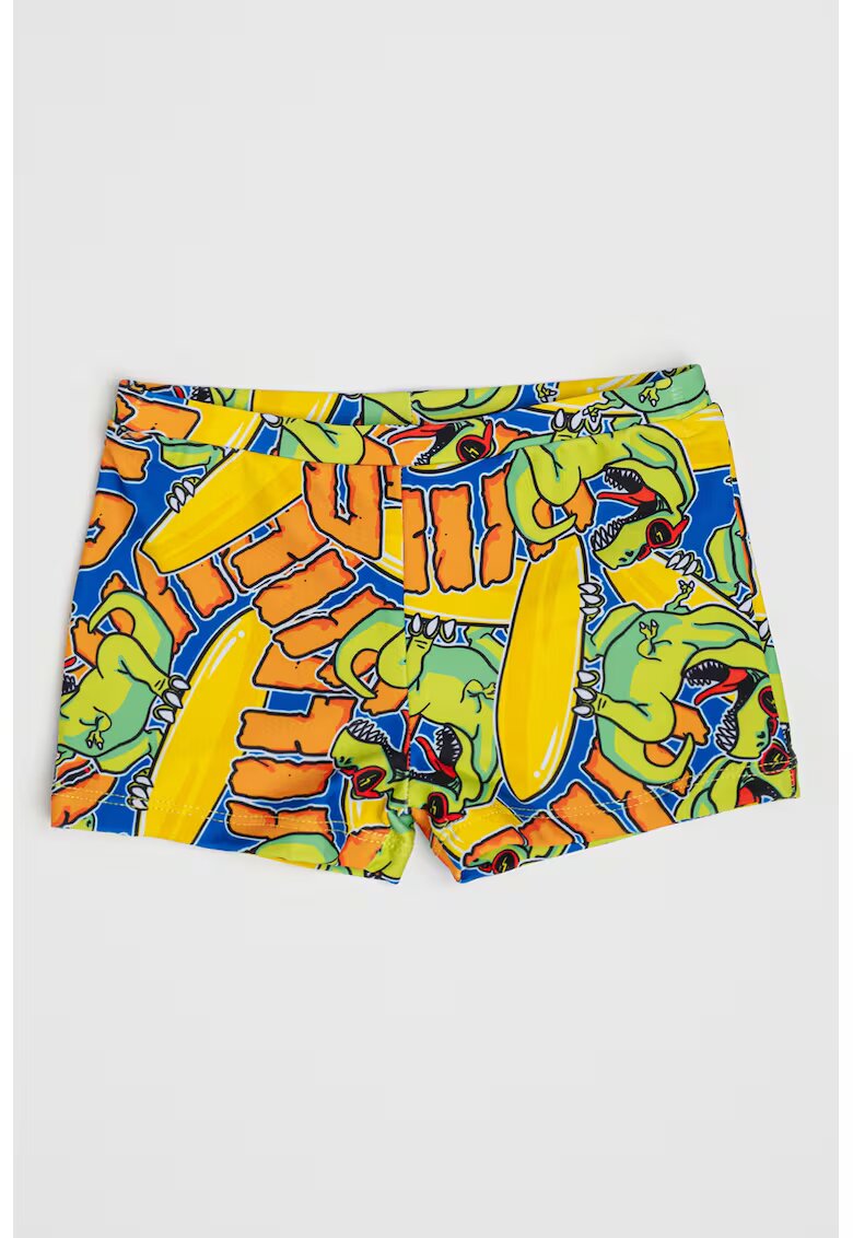 IDO Pantaloni scurti cu imprimeu si talie elastica - Portocaliu/Verde lime/Albastru