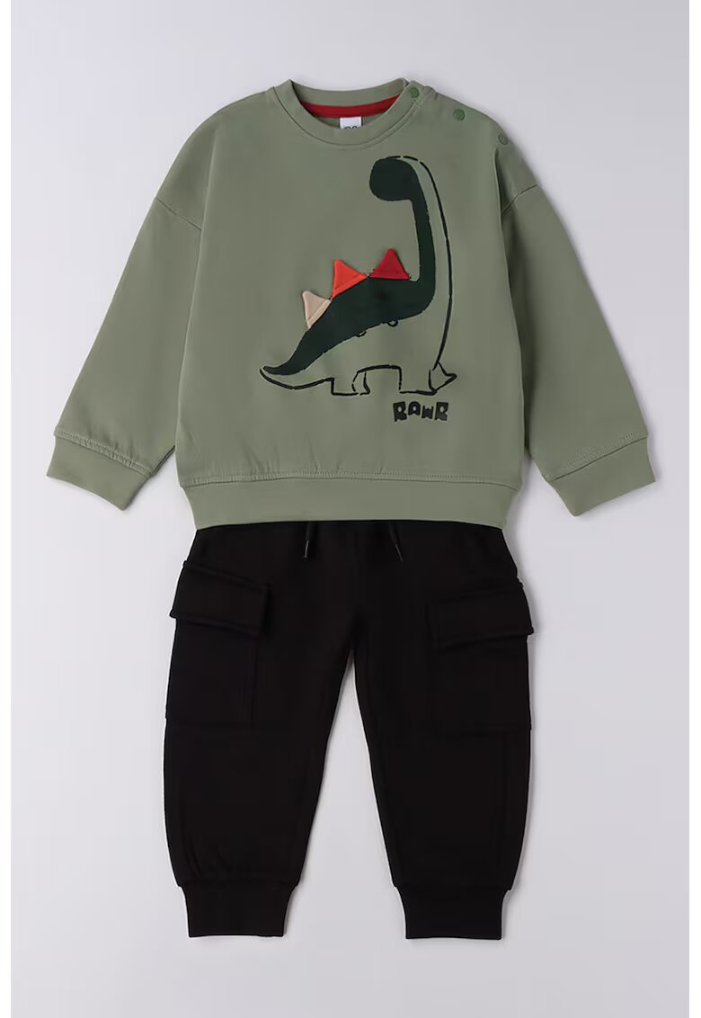 IDO Trening cu pantaloni cargo cu snur - Negru/Gri