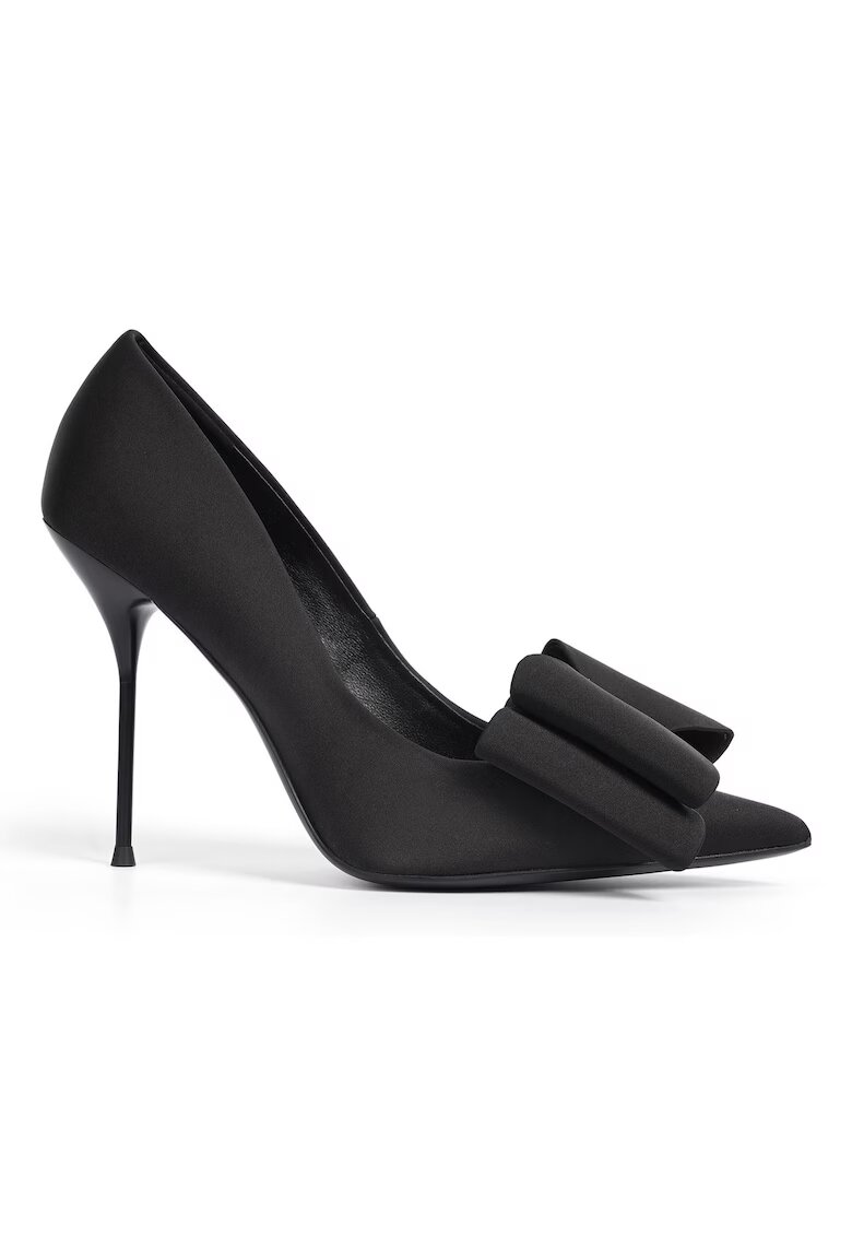 Il Passo Pantofi cu toc stiletto si aplicatie cu funda Rayna - Negru