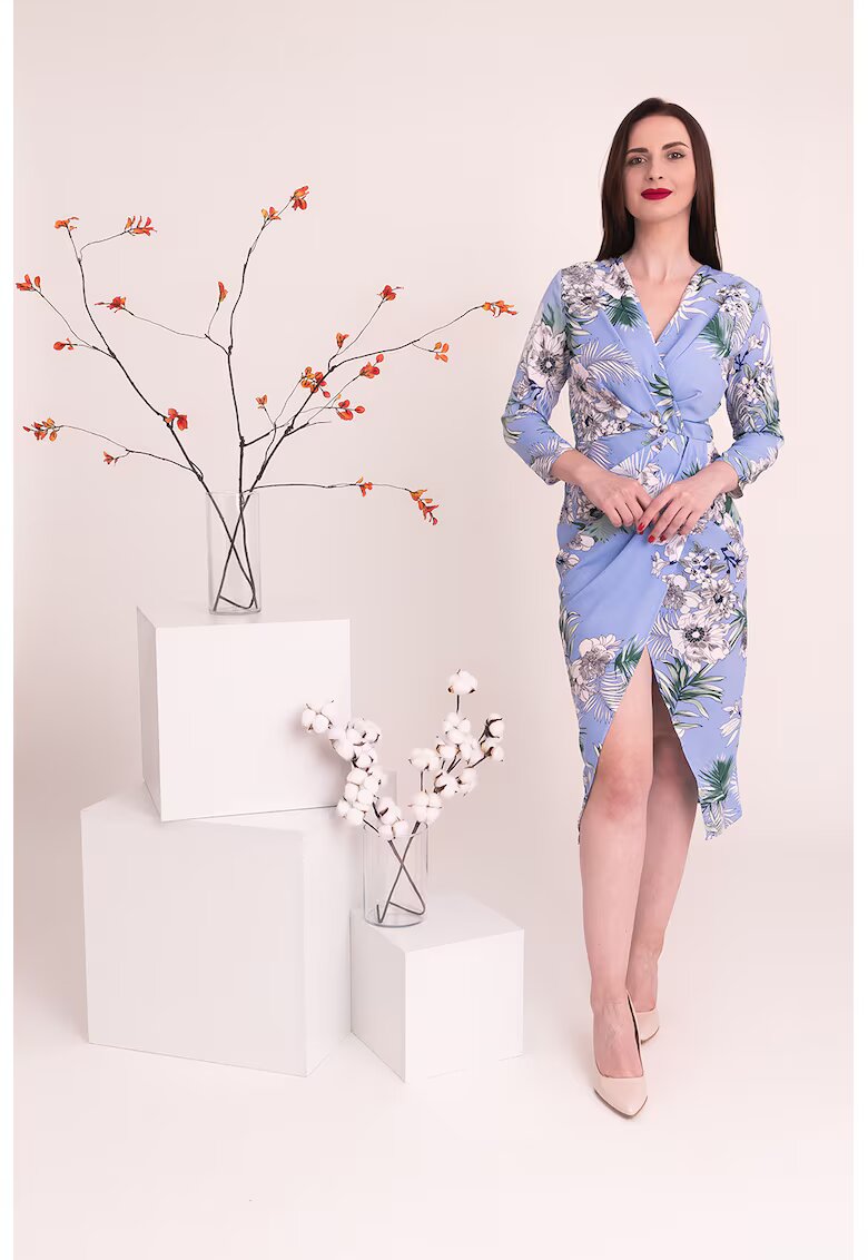 Ilona Andreoiu Rochie cu aspect petrecut Celeste - Albastru pastel