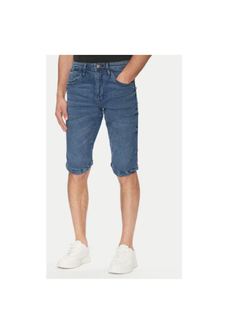 INDICODE Pantaloni scurti din denim barbati INKEM 70-172 - Bumbac - Albastru - Albastru