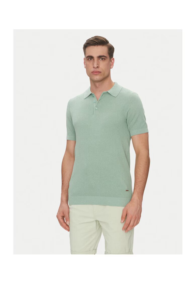 INDICODE Tricou Polo barbati INVORM 30-485 - Bumbac/Poliester - Verde - Verde