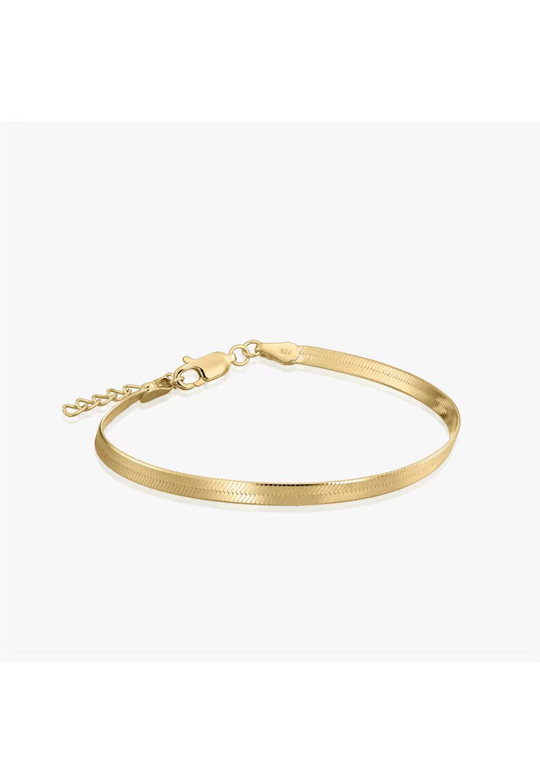 INDIRA Bratara din argint Golden Herringbone