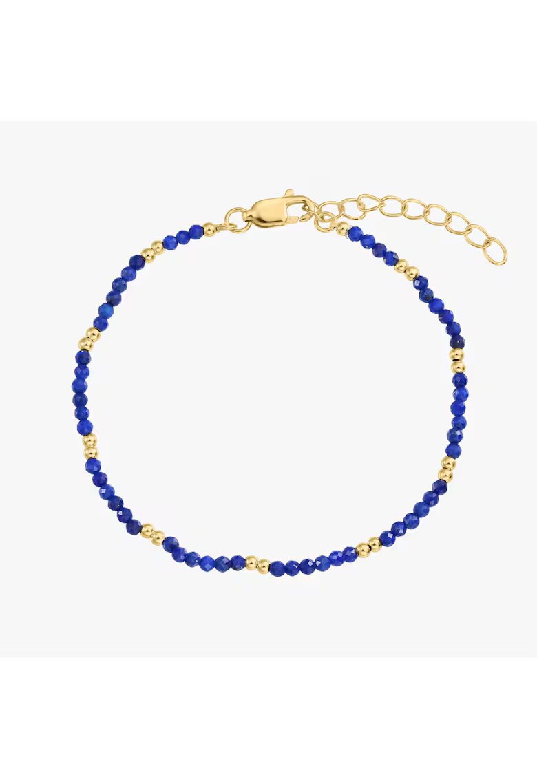 INDIRA Bratara din argint Golden SummerScape - Lapis Lazuli - 16-19 cm