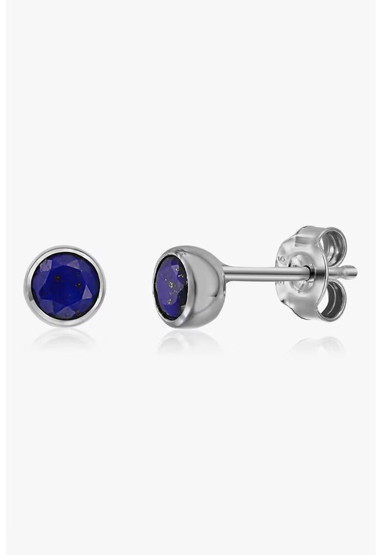INDIRA Cercei de argint cu pietre Lapis Lazuli - Albastru/Argintiu