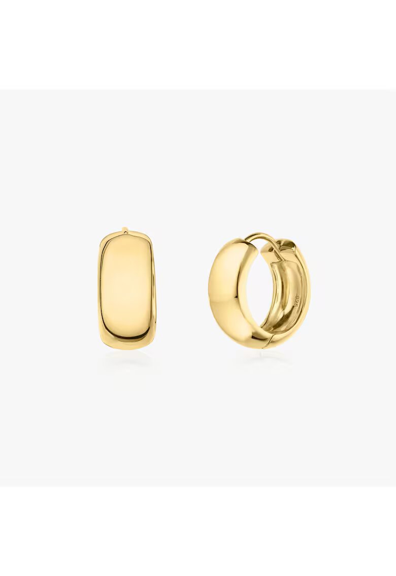 INDIRA Cercei din argint Golden Bold Maxi Hoops