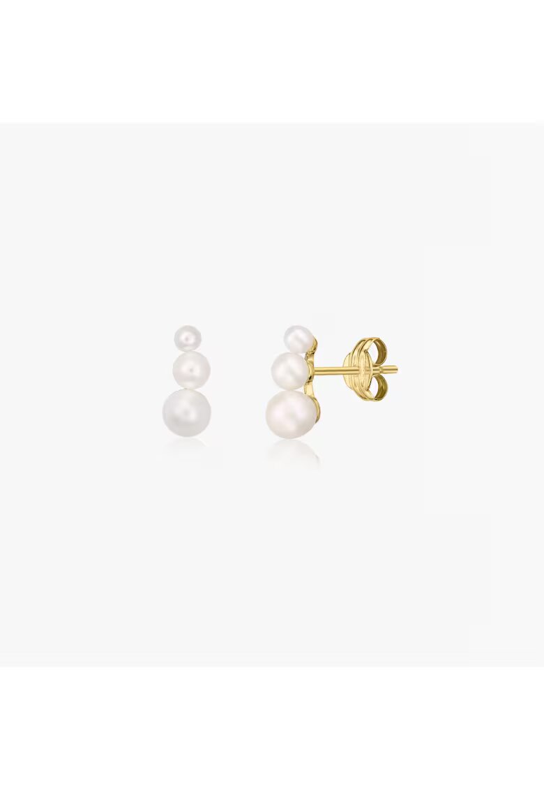 INDIRA Cercei din aur Tiny Pearls