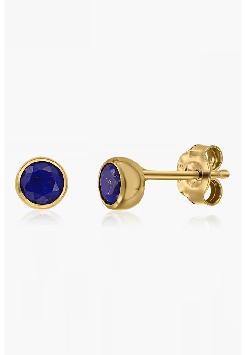 INDIRA Cercei placati cu aur de 14K si decorati cu lapis lazuli - Auriu/Albastru