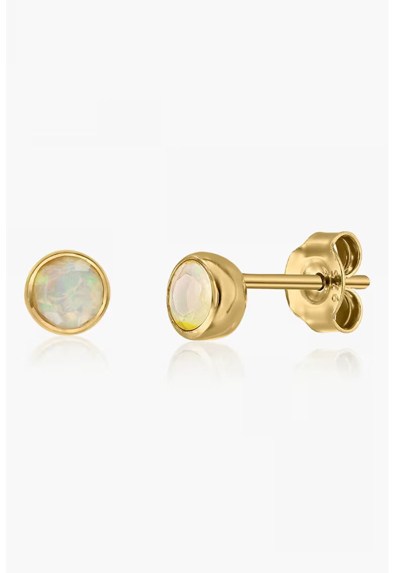 INDIRA Cercei placati cu aur de 14K si decorati cu opale - Auriu