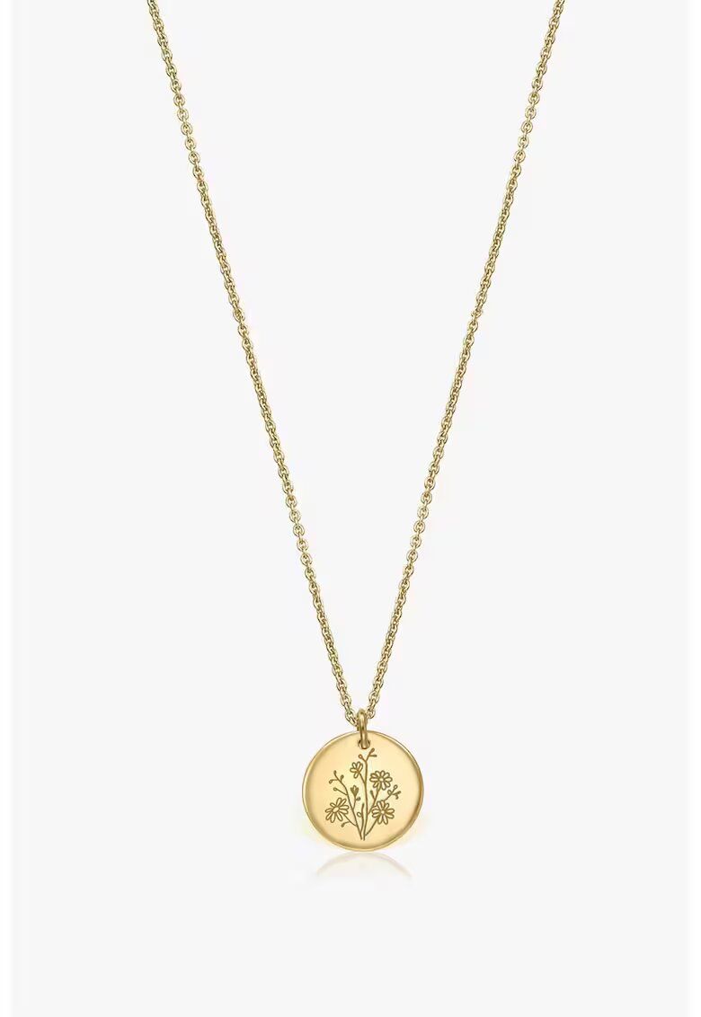 INDIRA Colier de argint placat cu aur de 14K - Auriu