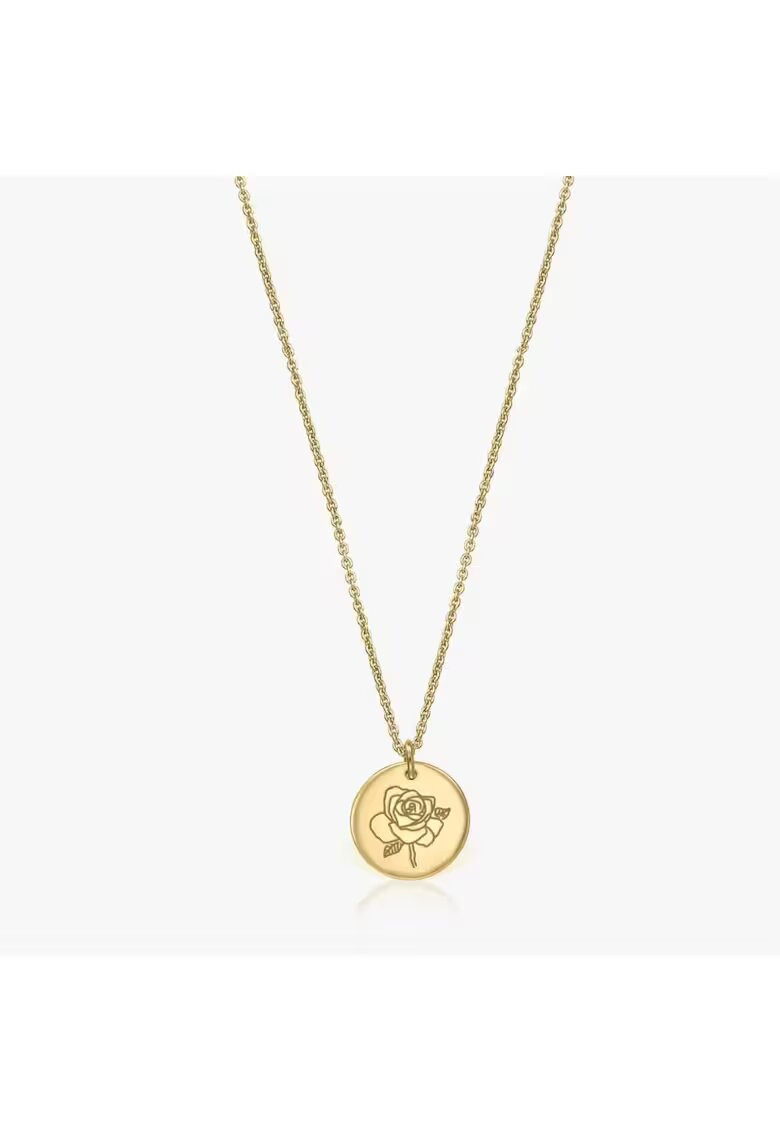 INDIRA Colier din argint Birth Flower Golden - June Rose