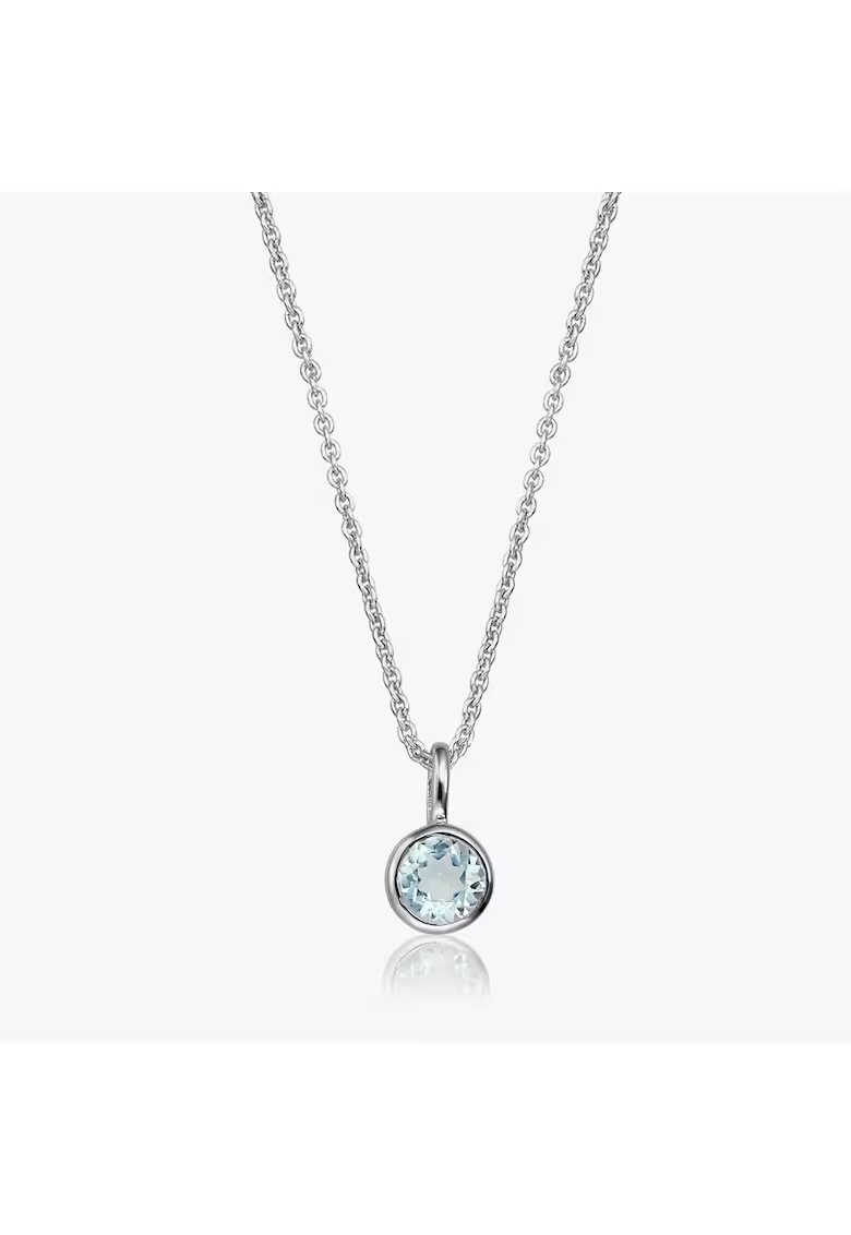 INDIRA Colier din argint Birthstone December - Topaz Albastru
