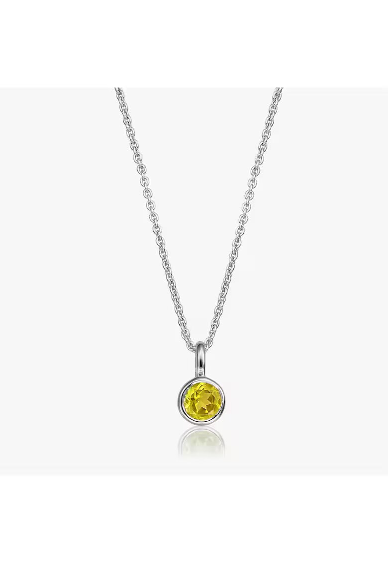 INDIRA Colier din argint Birthstone November - Citrin