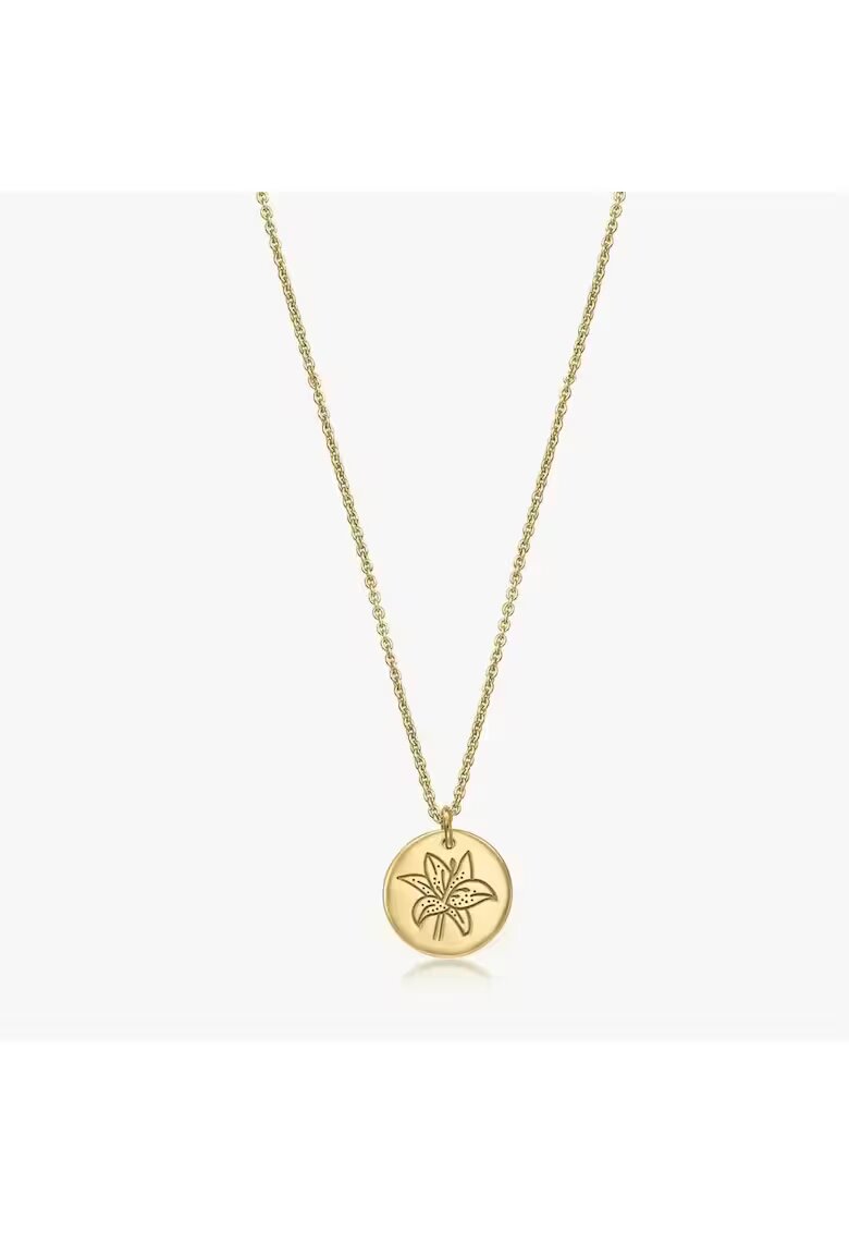 INDIRA Colier din argint Golden Birth Flower - May Lily