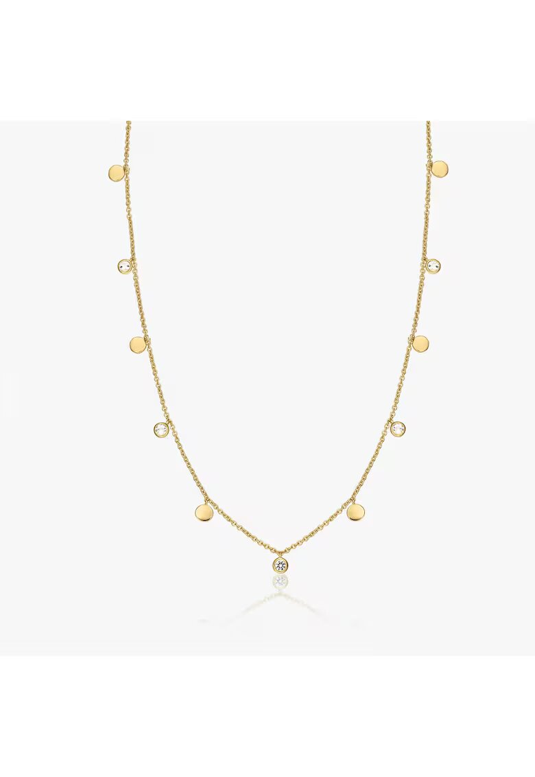 INDIRA Colier din argint Golden Noora - Topaz Alb