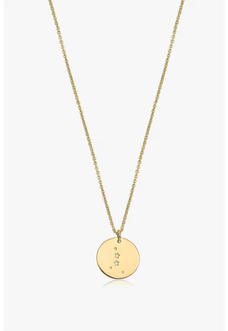 INDIRA Colier placat cu aur de 14K cu safire albe