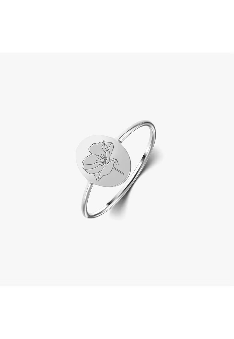 INDIRA Inel din argint Birthflower - August Poppy