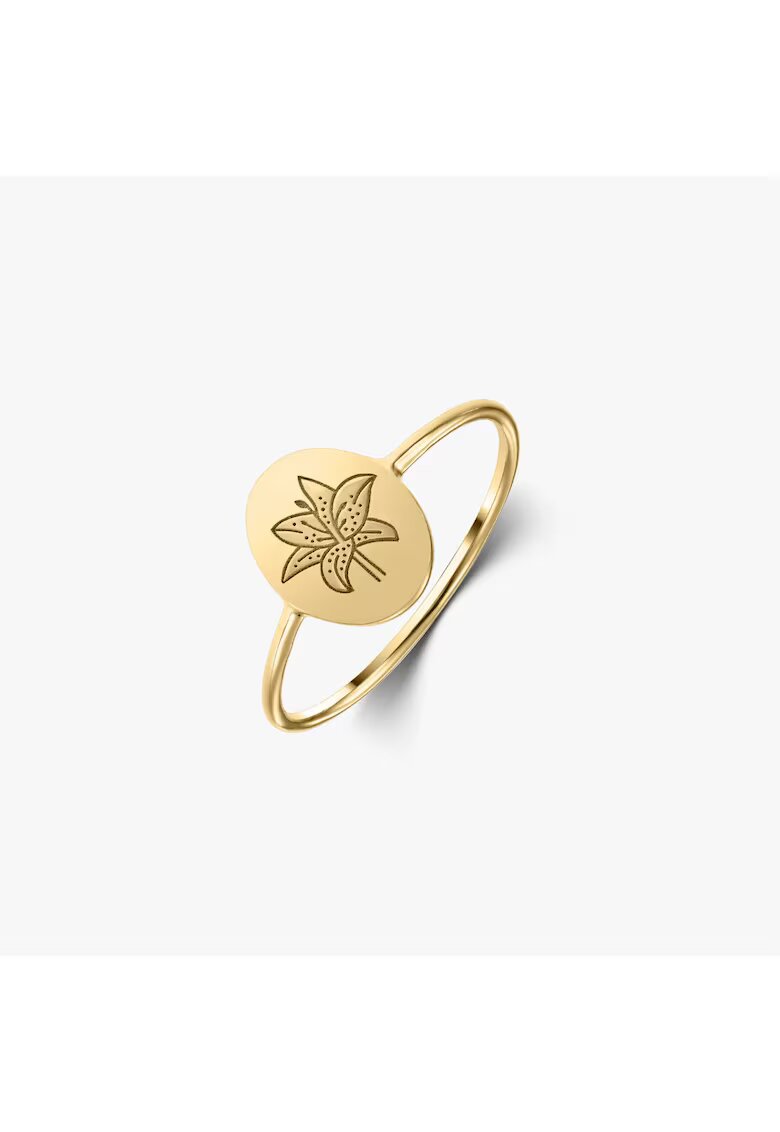INDIRA Inel din argint Birthflower Golden - May Lilly