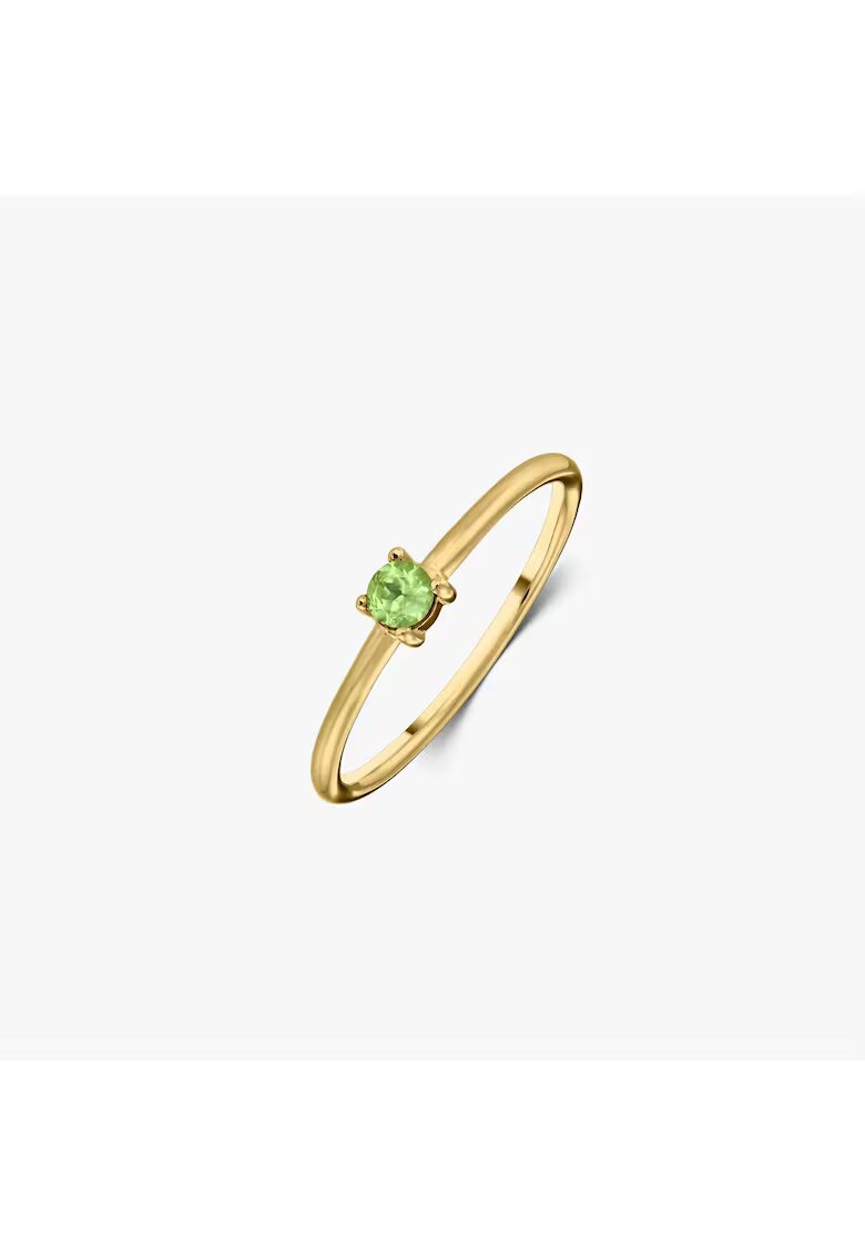 INDIRA Inel din argint Birthstone Golden August - Peridot