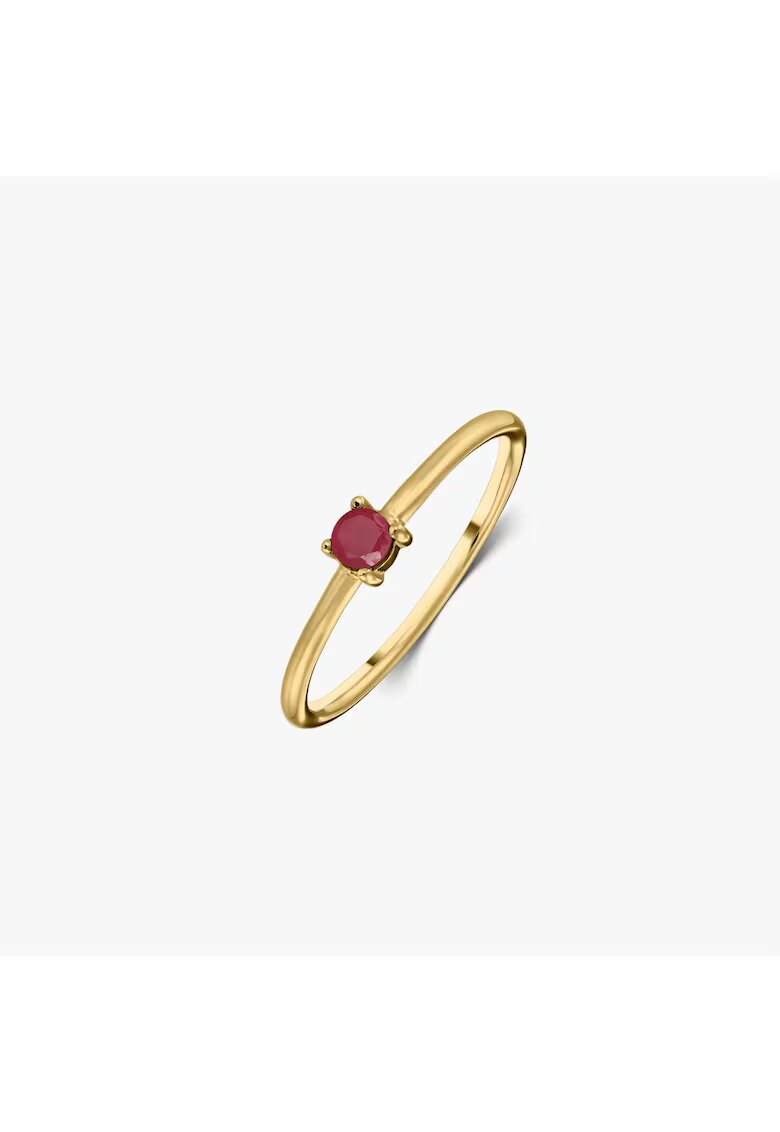 INDIRA Inel din argint Birthstone Golden July - Rubin