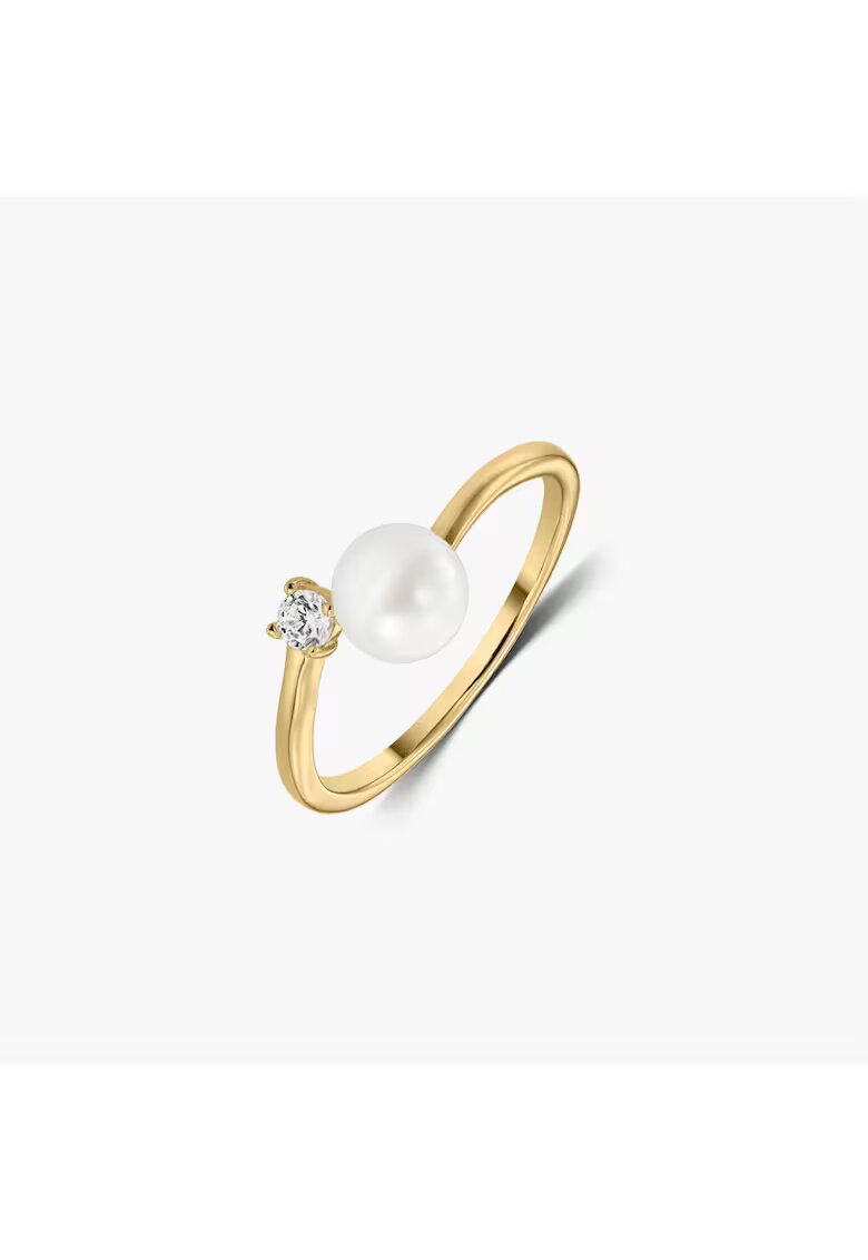 INDIRA Inel din argint Golden Mary - Perle Naturale
