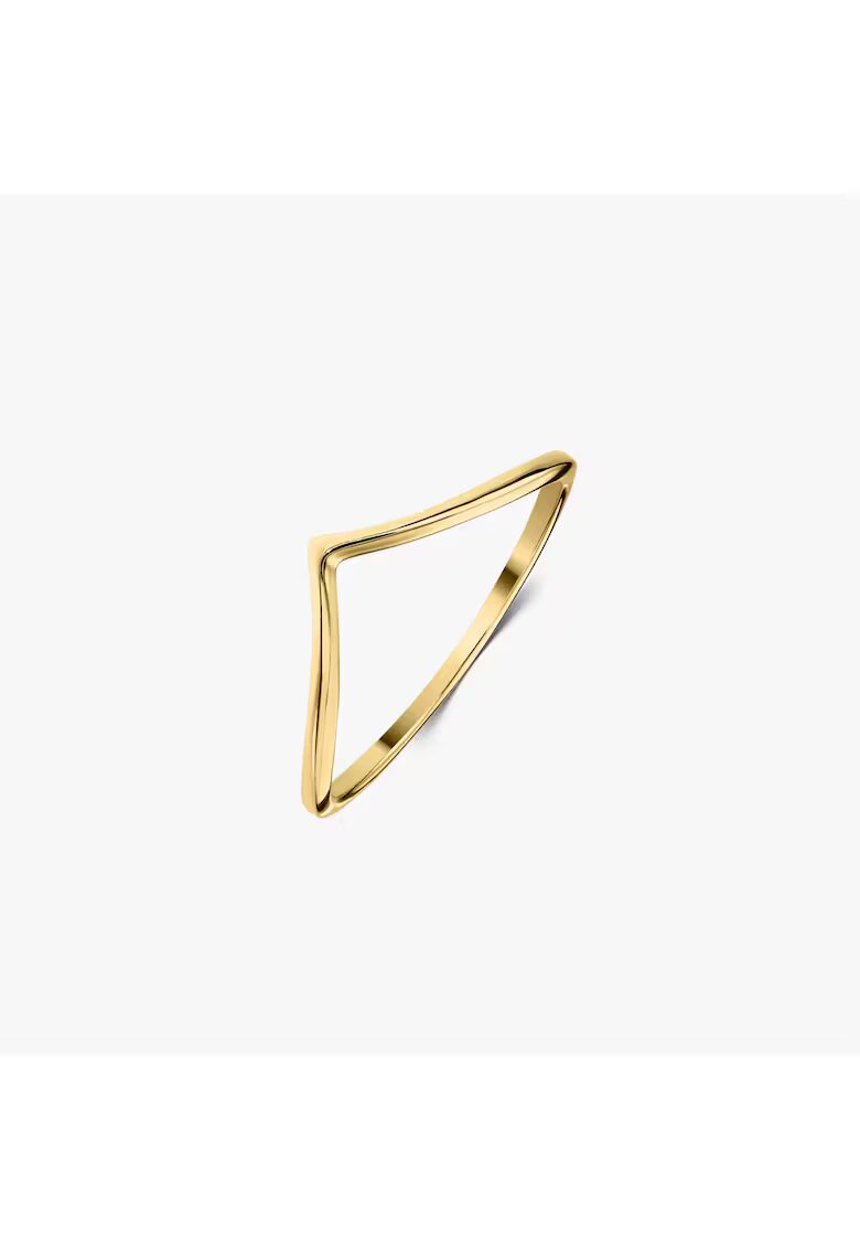 INDIRA Inel din argint Golden Simple V